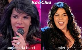 Somiglianza tra Annamaria Bucci, dama del Trono over di 'Uomini e Donne', e  Mietta