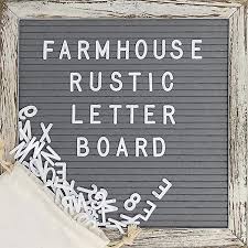 Amazon Com Felt Letter Board With 10x10 Inch Rustic Wood Frame Script Words Precut Letters Picture Hang Rustic Letters Felt Letter Board Rustic Wood Frame