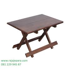 Dalam keadaan terlipat ukuran 38cm x 18,5cm x 5,3cm. Meja Belajar Lipat Kayu Jati Rajajepara Com