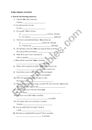 Noun clauses exercises and review. Noun Clauses Exercises Esl Worksheet By Howie00