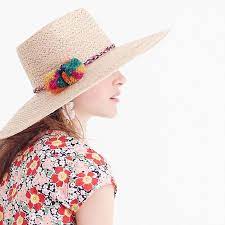 Straw Sun Hat With Pom Poms Fashion Sun Hats For Women Summer Fashion
