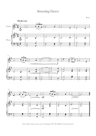 T'was grace that taught my heart to fear. Amazing Grace Sheet Music For Violin 8notes Com