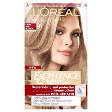 L Oreal Excellence Permanent Hair Colour 9 1 Light Ash Blonde Natural Hair Color Dyed Blonde Hair Light Ash Blonde Hair Color