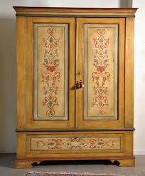 Playing A Wardrobe In Tyrolean Style Vintage Second Half Of The Eighteenth Decorated With A Background O Ornate Furniture Paint Furniture Furniture Makeover