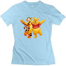 Woman Winne Pooh Tigger Movie Custom Causal Skyblue T Shirt By Mjensen Women 08492 17 90 T Shirt Pooh And Tigger Shirts