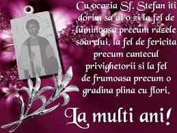 Fie ca sfantul stefan sa va aduca pace, iubire, bucurie si fericire in mijlocul familiei! Facebook