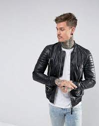 Allsaints Leather Biker Bomber Jacket Men Fashion Male Style Menfashion Menwear Menstyle Leather Jacket Men Style Biker Bomber Jacket Leather Jacket Men