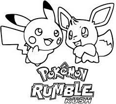 The animated series shows the pokemon universe, which is full of various unusual creatures that are found at every turn. Coloring Page Pokemon Games On Mobile Pikachu And Eevee Pokemon Rumble Rush 8