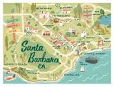 Carly's Map of Santa Barbara Note Card – Santa Barbara Company