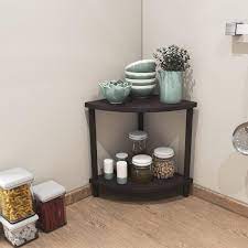 The smaller shelves are 30 inches and the longer ones are 48 inches. Red Barrel Studio 2 Tier Rustic Corner Shelf For Desktop Solid Wood Corner Storage Organizer Display Rack For Kitchen Counter Cabinet Living Room Bedroom 9 8 L X 9 8 W X 13 3 H Wayfair