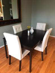 Marshall Ivory Faux Leather Dining Chair With Espresso Wood Pier 1 Leather Dining Chairs Faux Leather Dining Chairs Dining Chairs