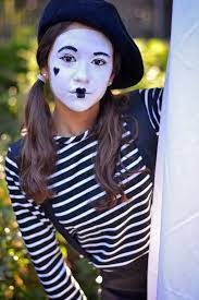 Circus Mime Costume Created With The Perfect Ten And Cambridge Skinny Pants Patterns From Little Lizard Best Girl Halloween Costumes Mime Costume Mime Makeup