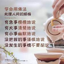学会用佛法处理人间的烦恼 有急事慢慢地说 有大事清楚地说 有小事幽默地说 没把握的事谨慎地说 没发生的事情不要胡说 这就是我们应该用佛法在人间掌握的智慧人生 一辆公交车上遇到一对母子 孩子非常闹 哭个不停 妈妈假装吓唬他 再哭 在哭把你卖了 这一招