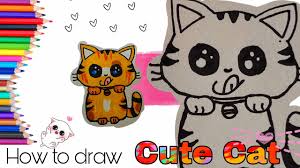 Anak kucing adalah kucing domestik yang belum dewasa. How To Draw Cute Cat Dca Belajar Menggambar Kucing Sub Indonesia Youtube