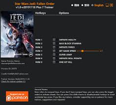 Star Wars Jedi Fallen Order Trainer Fling Trainer Pc Game Cheats And Mods