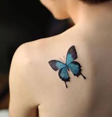 Blue Butterfly Tattoos Design Blue Butterfly Tattoo Unique Butterfly Tattoos Butterfly Tattoo On Shoulder