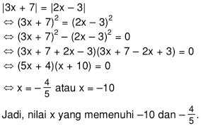 Jadi luas permukaan tabung adalah. Nilai X Yang Memenuhi Persamaan 3x 7 2x 3 Adalah Mas Dayat