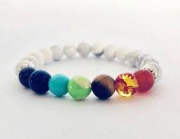 7 Chakra Bracelet Meditation Bracelet Meaning Card White Etsy Bracelets With Meaning Jewelry Howlite Bracelet