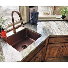 Simply browse an extensive selection of the best kitchen sink undermount and filter by best match or price to find one that suits. Sinkology Renoir Undermount Handmade Solid Copper 23 In Single Bowl Kitchen Sink In Antique Copper Sk201 23ac The Home Depot