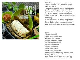 Resep Pepes Tahu Dengan Gambar Resep Makanan Tahu