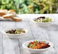 Tutuviw Paper Bowls 17.6oz Biodegradable Disposable Bowls Disposable Paper  Bowls for Hot and Cold Food for Party(White 50pcs)