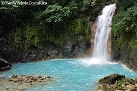 The waterfalls run in a series of cascades at a gentle angle, allowing visitors to swim in the plunge pool. The Enchanting Rio Celeste Two Weeks In Costa Rica