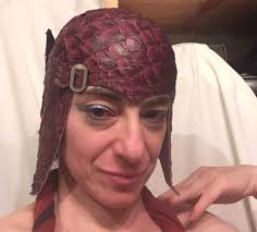 Sculptural Headwear for Earthlings by Jasmin Zorlu: Pirarucu fish leather  is HOT!