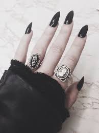 Are there any red and black nail designs? Black Stiletto Nails Goth New Expression Nails