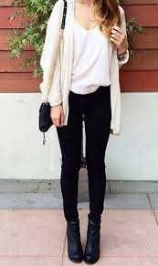 Black Denim High Waisted Jeggings Fashion Clothes Fall Outfits