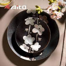 日本原产aito nordic flower 美浓烧陶瓷碗碟花朵秋词碗碟套装 陶瓷碗碟 喜地 decorative plates decor tableware