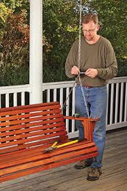 This adds stability and decreases chain interference along the sides, as it swings forward and backward. Project Summer Porch Swing Woodworking Blog Videos Plans How To