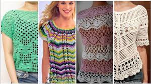 Our directory links to free crochet patterns only. Lace Crochet Tops With Flower Mesh Patterns Summer See Through Women Tops Ideas Youtube