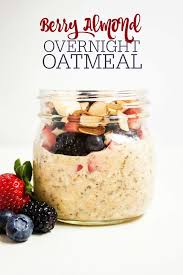 Almond Milk Overnight Oats With Berries Fannetastic Food Recipe Food Make Ahead Breakfast Delicious Oatmeal Recipe