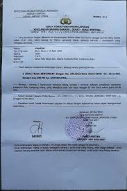 Contoh surat kuasa laporan polisi. Kehilangan Sertifikat Tanah Pemilik Lapor Polisi Daerah Headline Lampung Mitratoday