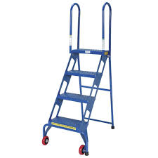 Maybe you would like to learn more about one of these? Vestil Blue Steel 4 Step Folding Ladder With Wheels 35 L X 24 W X 62 H