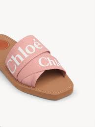 Woody Flat Mule In Canvas Chloe Th