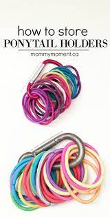 How To Organize Ponytail Holders Organizing Hair Accessories Hair Accessories Storage Ponytail Holders