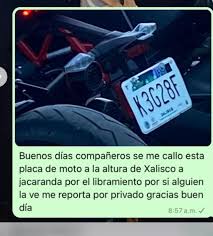 Sigo en búsqueda de la placa delantera #RGZ6187