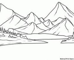 Mountains Coloring Sheet Habitats Pinterest Mountain Drawing Landscape Sketch Landscape Drawing Easy