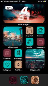 Ios 14 Home Screen Widget Design Themes App Iphone Design