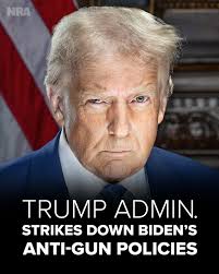 The Biden/Harris regime waged a war against gun owners. Thankfully, the  Trump administration is working hard to undo the damage and restore our  rights. https://bit.ly/3G3ULNs