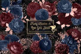 Check spelling or type a new query. Navy Maroon And Rose Gold Floral Clipart 273998 Illustrations Design Bundles