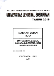 Daya tampung & peminat sbmptn unsoed purwokerto 2021. Contoh Soal Spmb Mandiri Unsoed Contoh Soal Dan Materi Pelajaran 6
