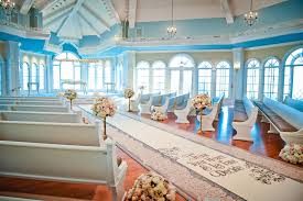 A Side View Inside Disney S Wedding Pavilion With A Full Ceremony Decor Setup Disney World Wedding Disney Wedding Venue Disney Fairy Tale Weddings