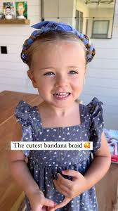 Rocking the bandana braid today! #girlshairstyles #bandanabraid