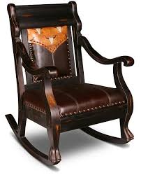 Beautiful Western Rocking Chairs At Timberline Cowboy Chairs Western Furniture Old Rocking Chairs Upholstered Rocking Chairs This line of furniture is highlighted by the use of real cowhide, leather fringe.