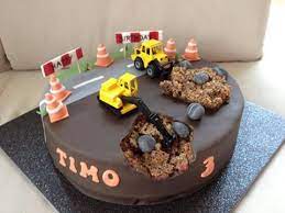 Baustelle Mehr Kuchen Kindergeburtstag Kindertorte Bagger Kuchen