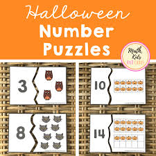 These free printable puzzles can be shared with the family. Halloween Number Puzzles For Preschool And Kindergarten Math Kids And Chaos
