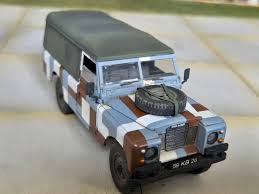 Land rover model with berlin brigade camouflage