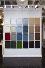 Visit our kitchen cabinets showroom today. Popular Door Finish Display Front Of Showroom Kitchen Cabinets Showroom Kitchen Design Showrooms Showroom Design